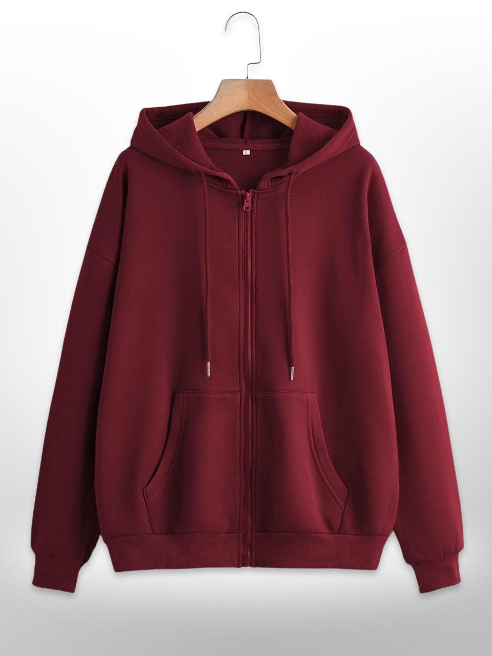 BASIC MAROON ZIPPER